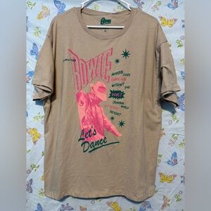 David Bowie Women’s Licensed Band Graphic Tee XL New with Tags